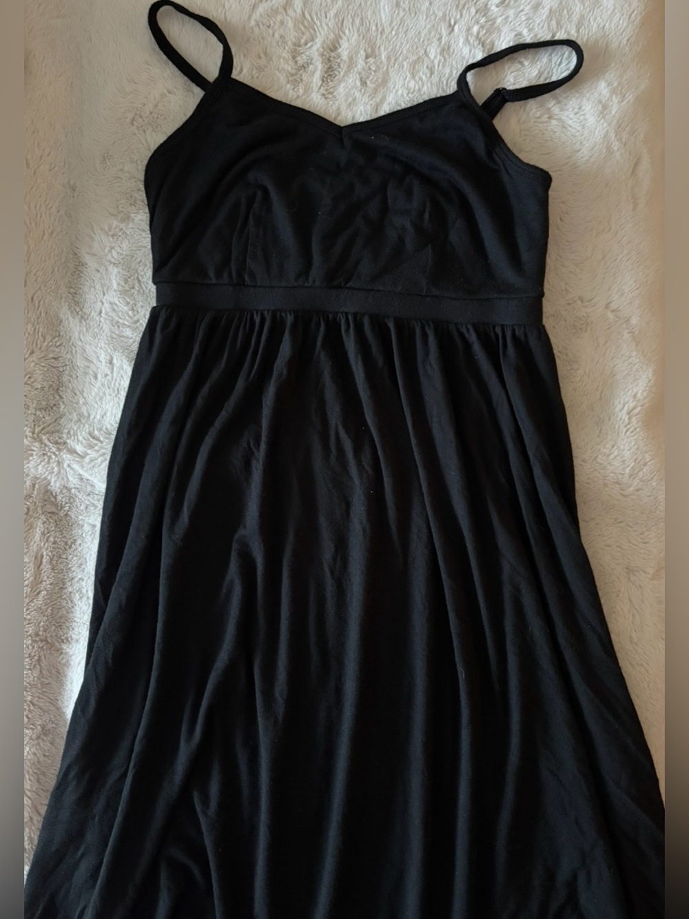 Black Spaghetti-Strap Women's Dress